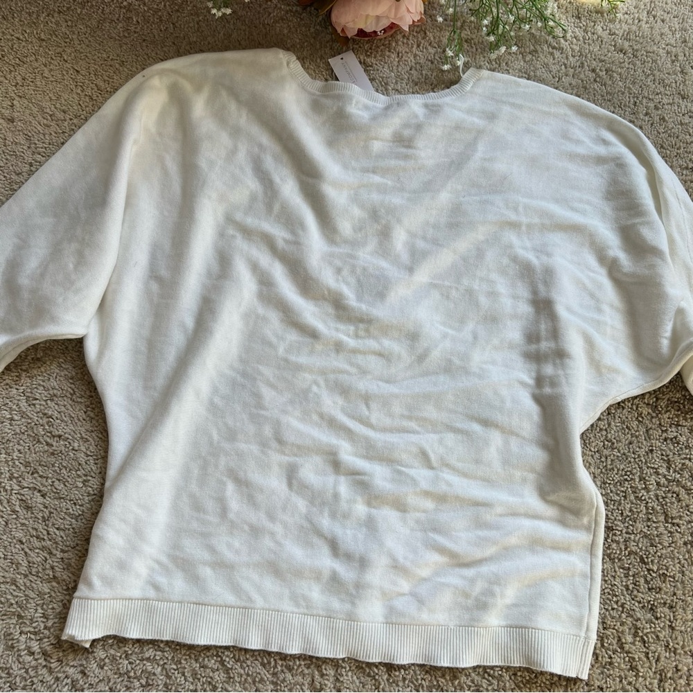 NEW YORK & COMPANY | Sequin Sweater Top Polka Dot - Picture 10 of 11